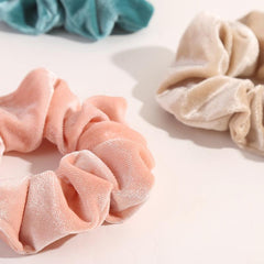 20 Velvet Hair Ties Scrunchies Set, Assorted Colors