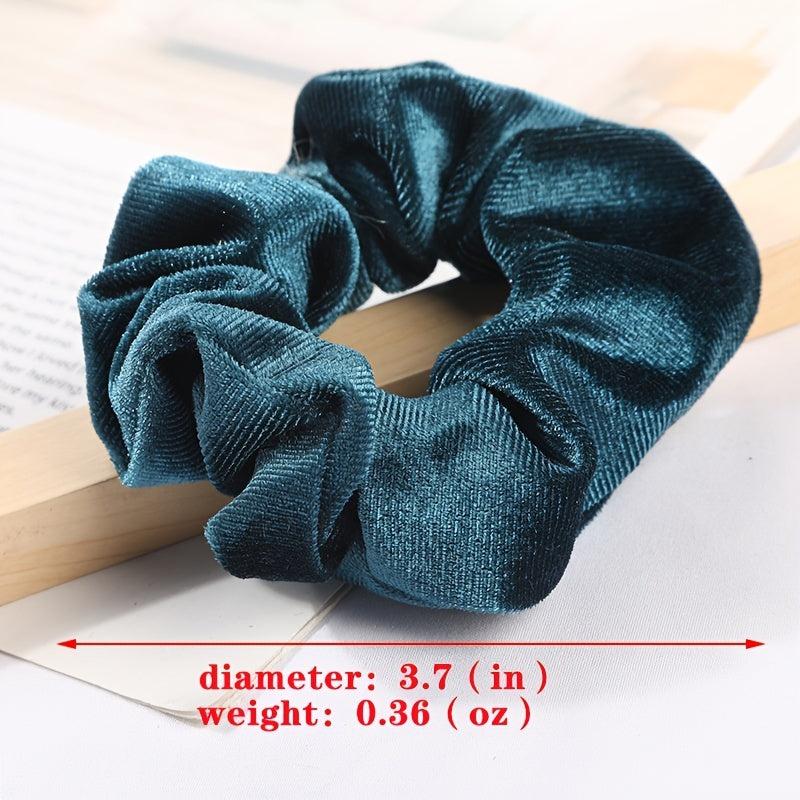 20 Velvet Hair Ties Scrunchies Set, Assorted Colors