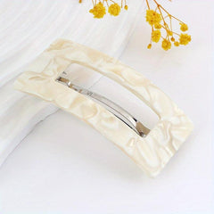 Hollow Square Barrette French Barrette Sweet Ponytail Holder Hair Accessories