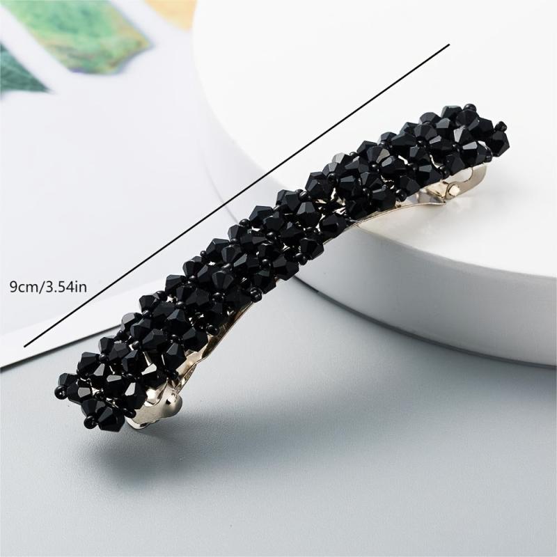 Crystal Solid Hairclip Bridal Wedding Hairpin Barrette