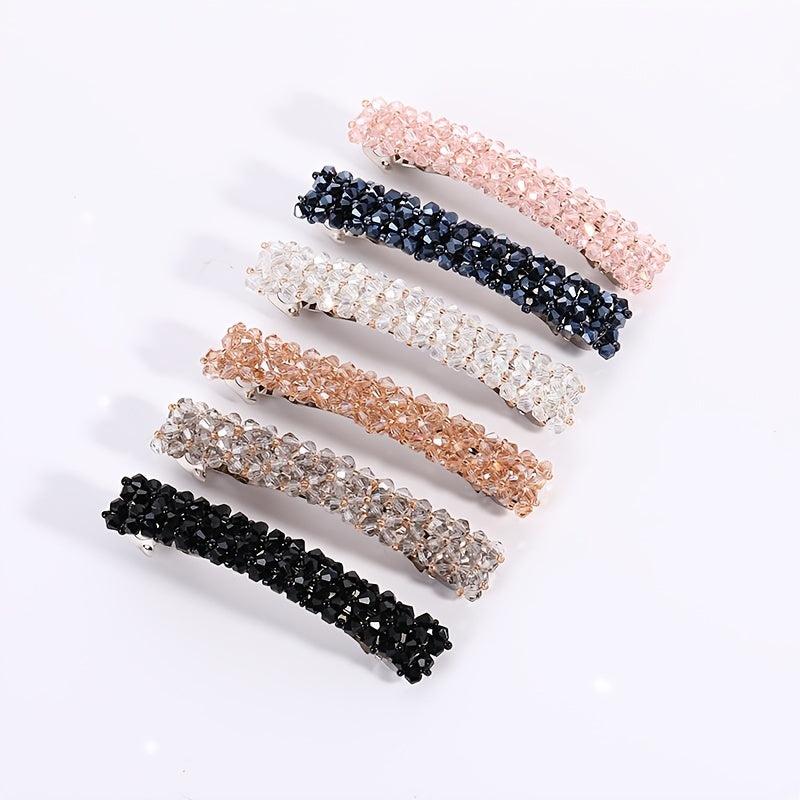 Crystal Solid Hairclip Bridal Wedding Hairpin Barrette