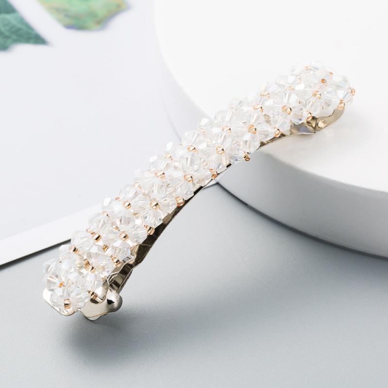 Crystal Solid Hairclip Bridal Wedding Hairpin Barrette