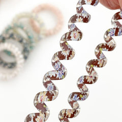 6pcs Floral Wire Hair Tie Ponytail Holder Vintage Hair Band Elastic Headwear