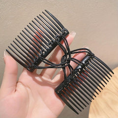 Elastic Double Side Hair Comb Hairdressing Ladies Hair Side Comb Beaded
