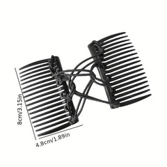 Elastic Double Side Hair Comb Hairdressing Ladies Hair Side Comb Beaded