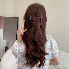 Elastic Double Side Hair Comb Hairdressing Ladies Hair Side Comb Beaded
