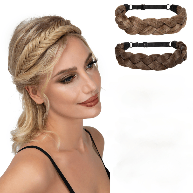 Braid Wig Headband Hair Extension Stretch Hair Piece Hair Accessories