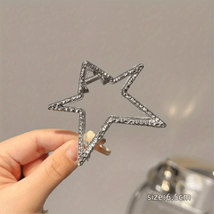 Y2K Star Hair Claw Nonslip Ponytail Holder Women Girls Hair Clip