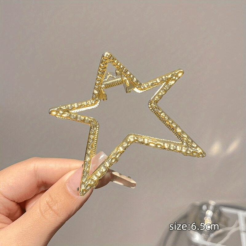 Y2K Star Hair Claw Nonslip Ponytail Holder Women Girls Hair Clip