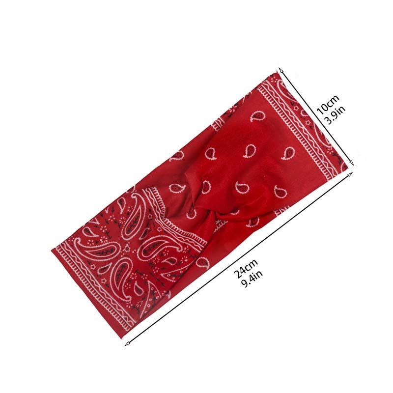 Boho Style Printed Sports Headband Yoga Headband Flower Pattern