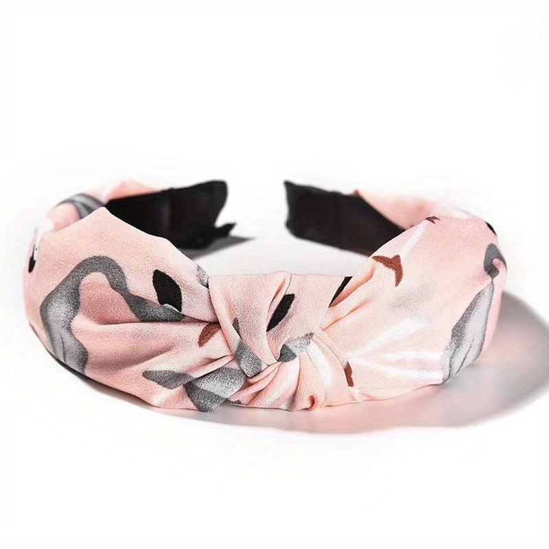 Flamingo Fabric Hair Scrunchies Boho Style Headband