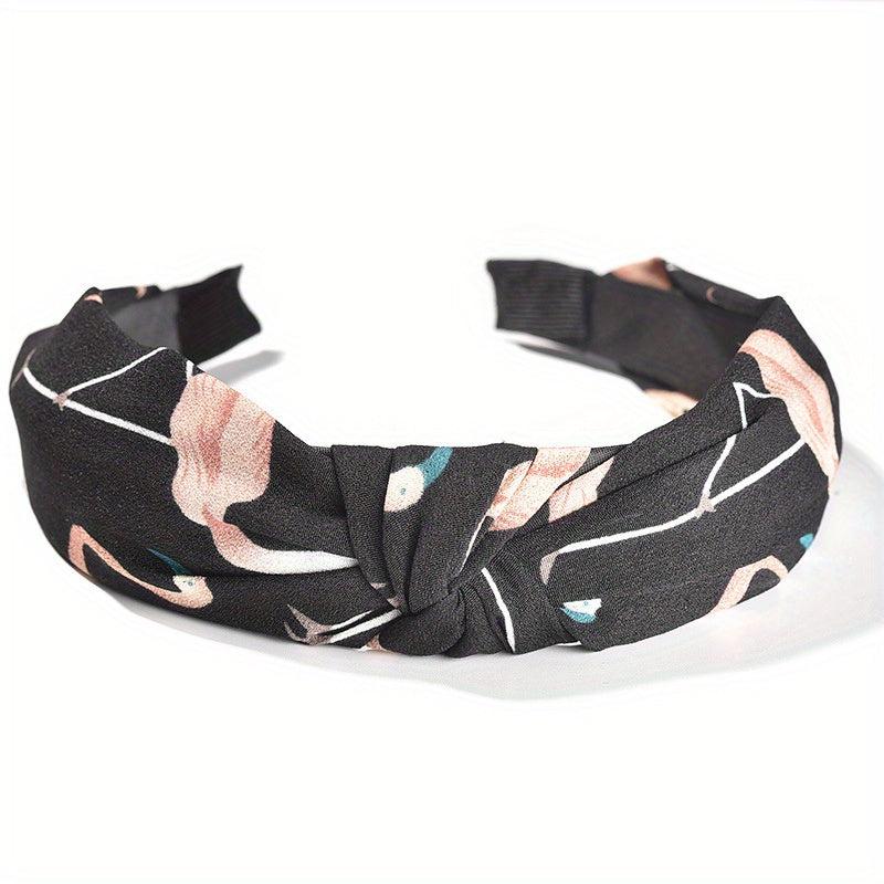 Flamingo Fabric Hair Scrunchies Boho Style Headband
