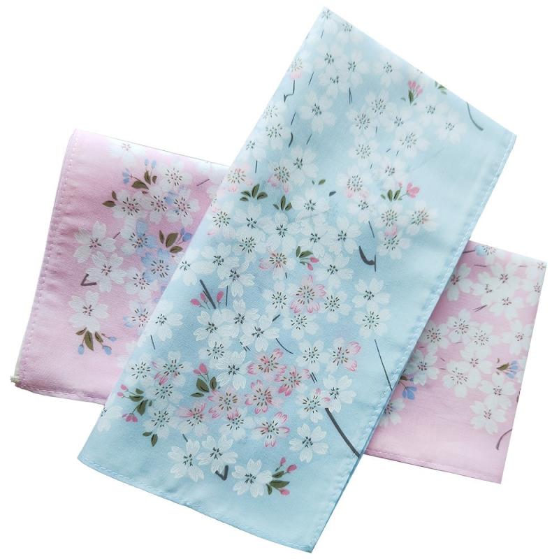 2PCS 42 Women's Printed Handkerchief Soft Absorbent For Wedding