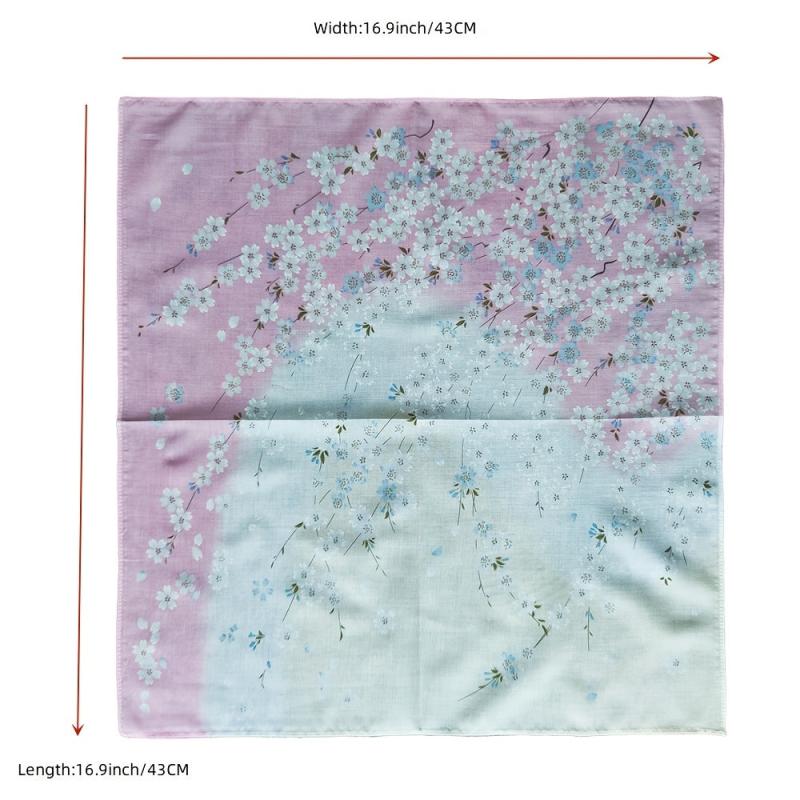 2PCS 42 Women's Printed Handkerchief Soft Absorbent For Wedding
