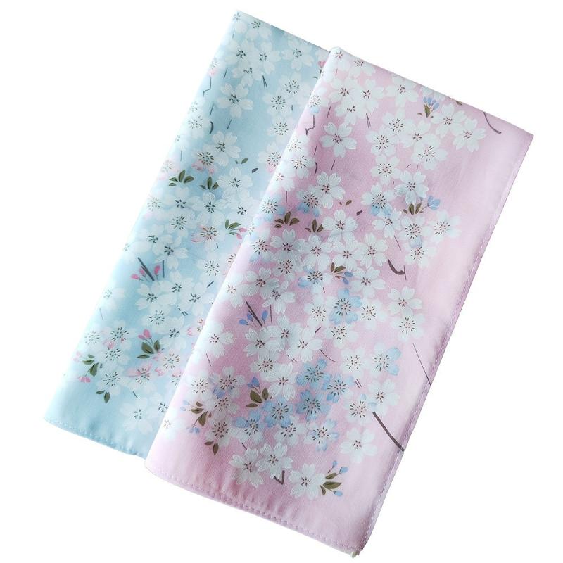 2PCS 42 Women's Printed Handkerchief Soft Absorbent For Wedding