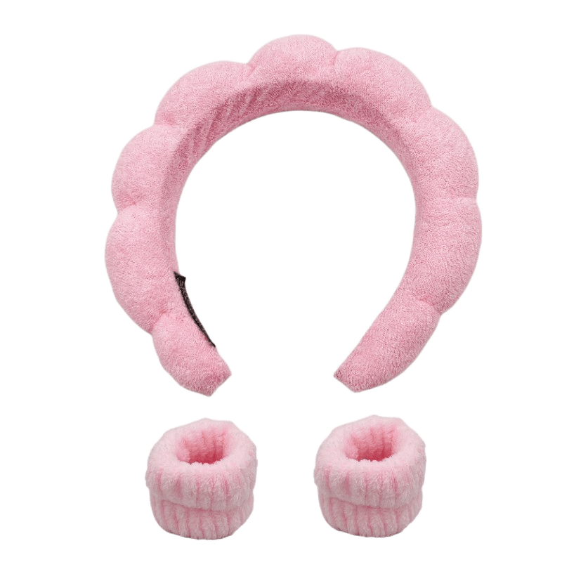 3pcs Puffy Headband Sponge Padded Headdress for Skincare Makeup