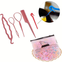1000pcs Baby Girls Hair Styling Set with Elastic Bands and Hair Hoop