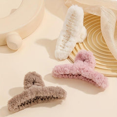 Plush Claw Hair Accessories Girls Women Shark Claw Hair Updo