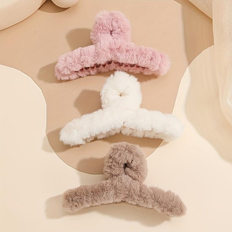Plush Claw Hair Accessories Girls Women Shark Claw Hair Updo