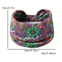Floral Butterfly Print Headband Ladies Sports Sweatband
