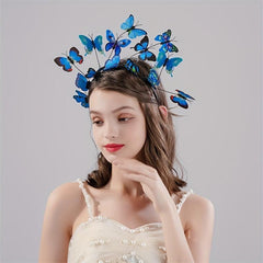 3D Butterfly Headband Crown Tea Party Halloween Accessory for Girls