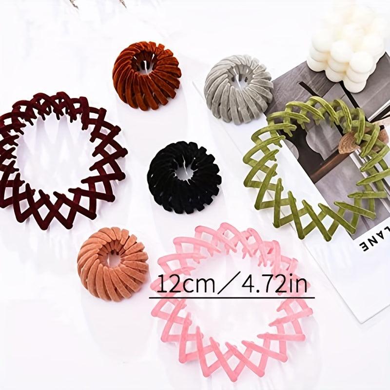 Velvet Bird's Nest Hair Clip Ponytail Holders
