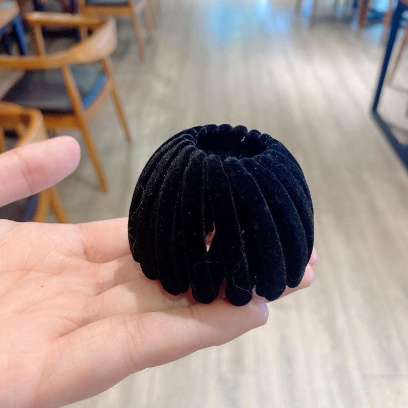 Velvet Bird's Nest Hair Clip Ponytail Holders