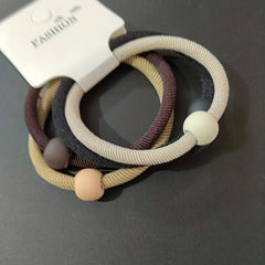 4pcs Beaded Hair Rope Ponytail Holder Hair Accessories