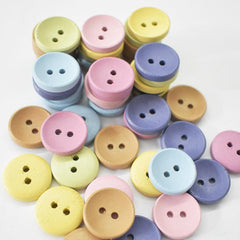 Round Wooden Buttons Fashionable DIY Clothing Accessories