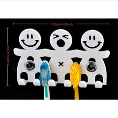 Smile Toothbrush Holder Suction Cup 5 Position