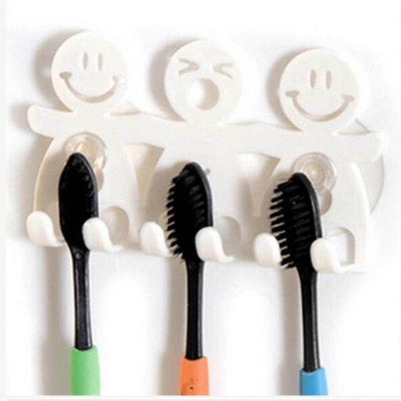 Smile Toothbrush Holder Suction Cup 5 Position