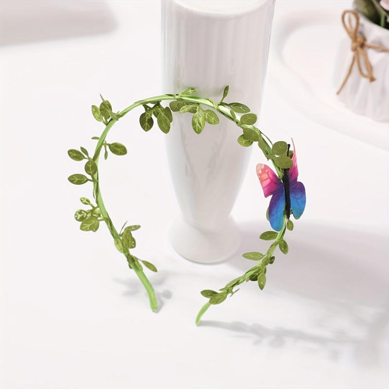 Leaves Embroidered Headband Butterfly Headdress Hair Accessories