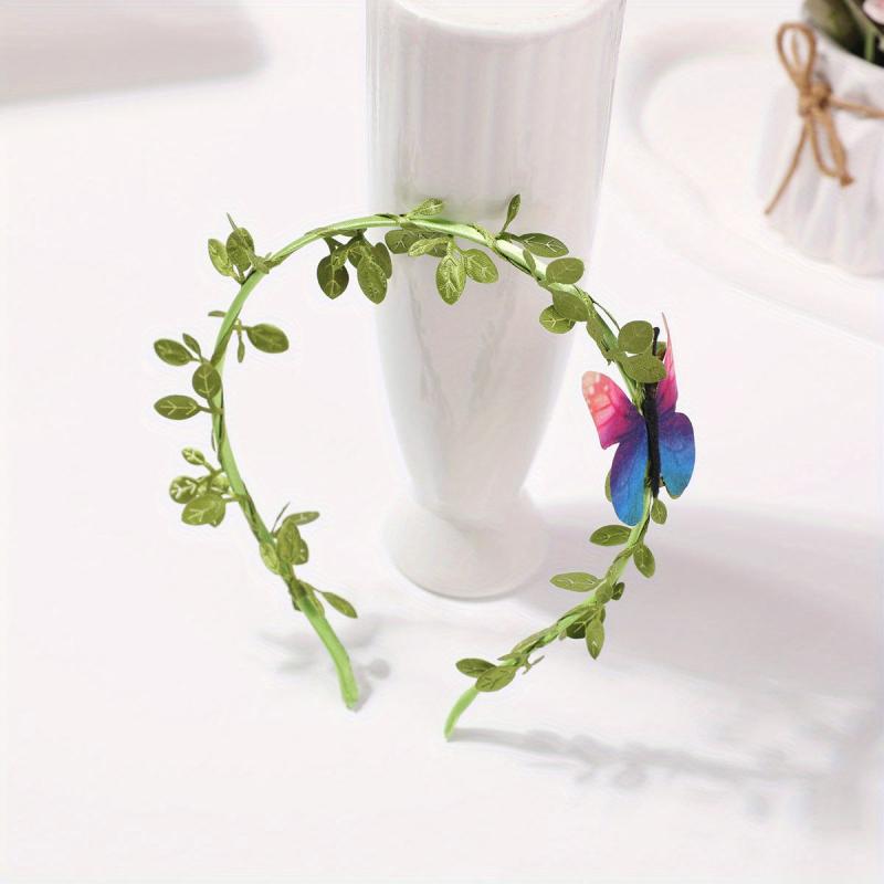 Leaves Embroidered Headband Butterfly Headdress Hair Accessories