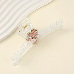 Acrylic Heart Hair Claw Decoration Shark Claw Hair Accessory