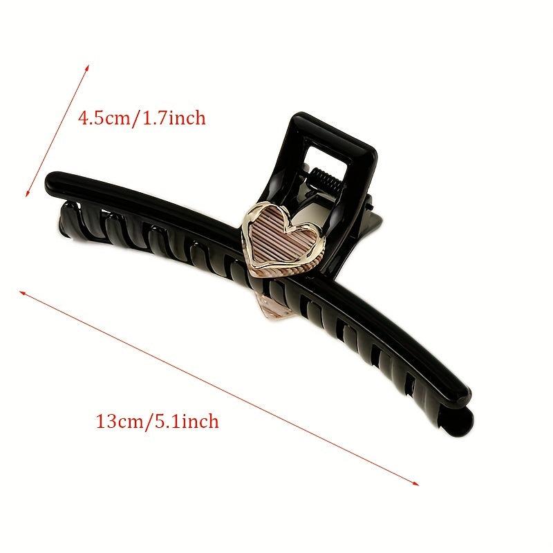 Acrylic Heart Hair Claw Decoration Shark Claw Hair Accessory