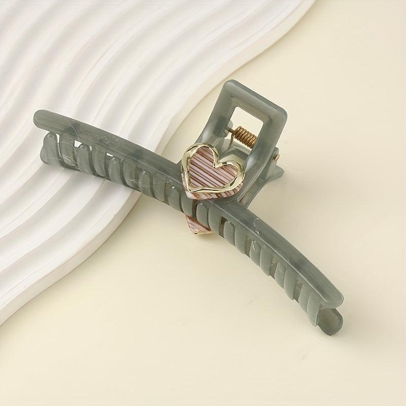 Acrylic Heart Hair Claw Decoration Shark Claw Hair Accessory