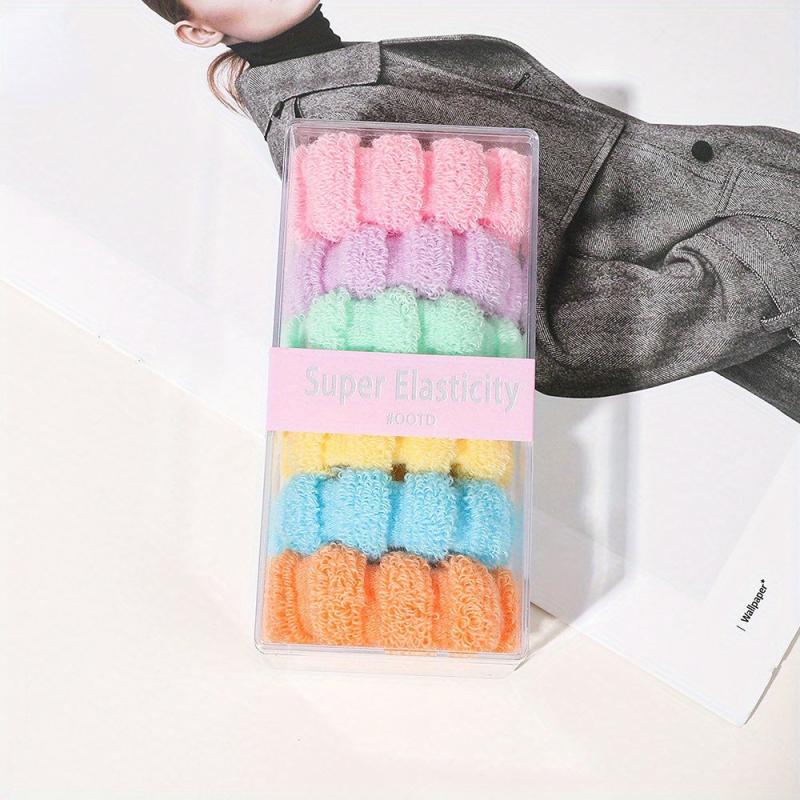 6 Pcs Wide Brim Nylon Hair Tie Retro Style High Elasticity Hair Rope