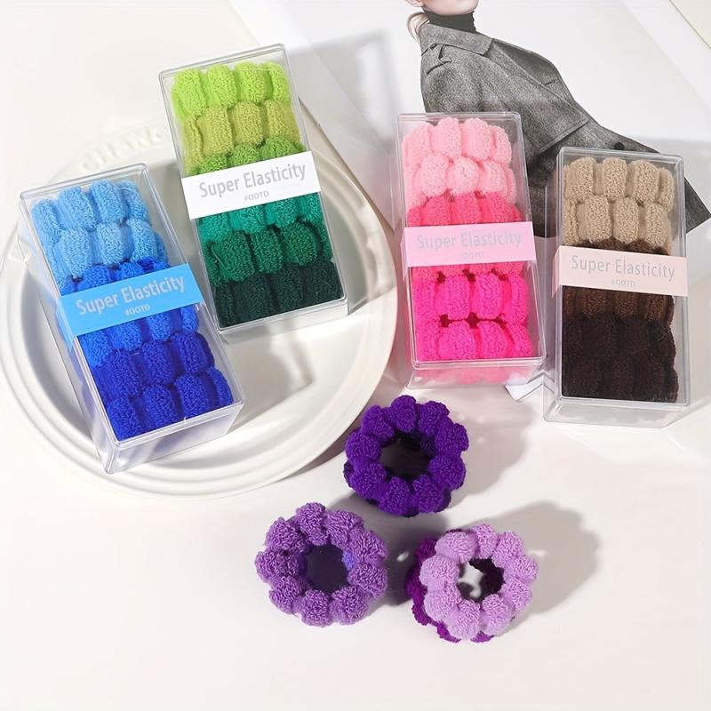 6 Pcs Wide Brim Nylon Hair Tie Retro Style High Elasticity Hair Rope