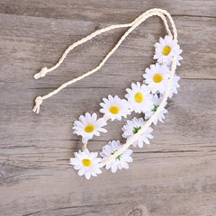 Boho Daisy Hair Wreath Bridal Headpiece for Women Girls Props Party