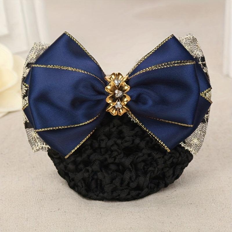 Vintage French Clip With Hair Bun Net Barrette