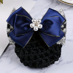 Vintage French Clip With Hair Bun Net Barrette