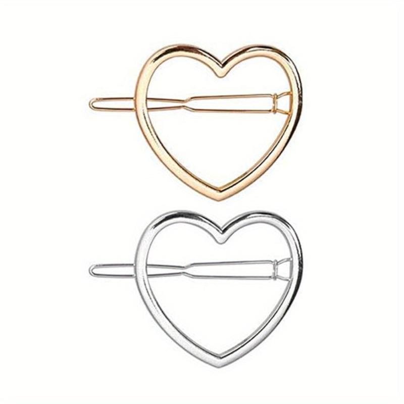 2pcs Metal Hairpin Star Leaf Moon Shape Hair Pin Bobby Pin Side Clip