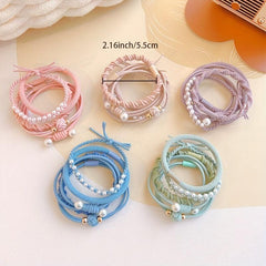 5pcs Faux Pearl Hair Tie Hair Accessories