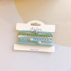 5pcs Faux Pearl Hair Tie Hair Accessories