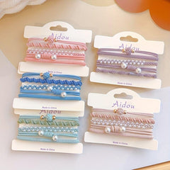 5pcs Faux Pearl Hair Tie Hair Accessories