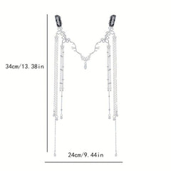 Chinese Retro Tassel Headpiece Rhinestone Hair Pin for Women