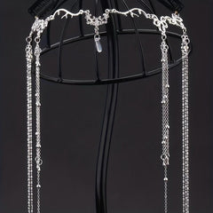 Chinese Retro Tassel Headpiece Rhinestone Hair Pin for Women