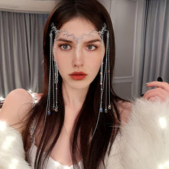 Chinese Retro Tassel Headpiece Rhinestone Hair Pin for Women