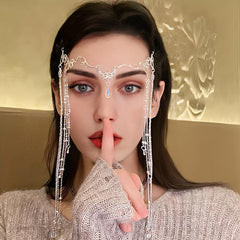 Chinese Retro Tassel Headpiece Rhinestone Hair Pin for Women