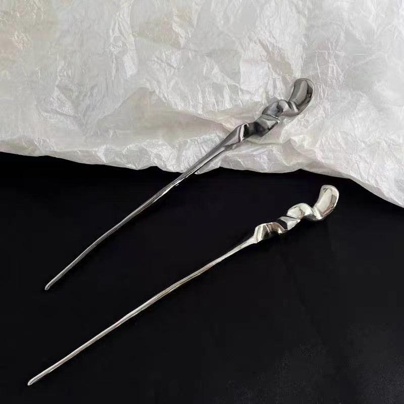 Vintage Chinese Style Silvery Hair Pin Headwear Hair Accessories
